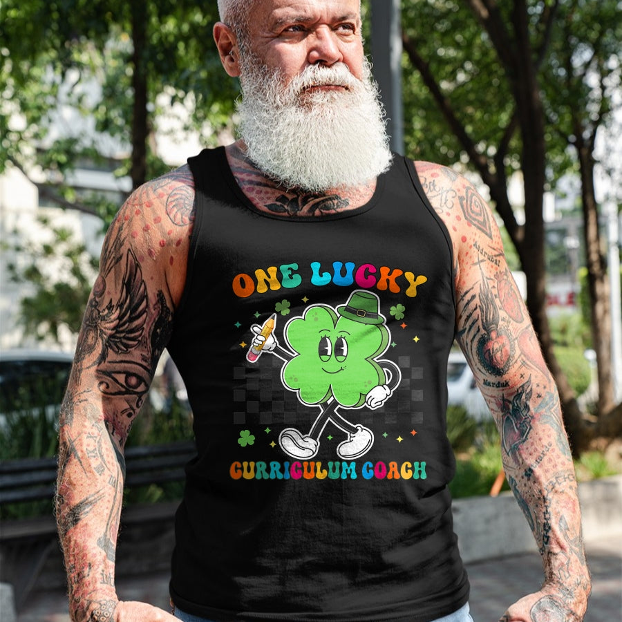 Patrick Day Shirts for Family, Funny Patrick Day shirts, st patrick's day Unisex T-Shirt/Hoodie/Sweatshirt HLT00 - Vintage One Lucky Curriculum Coach St Patrick Day School T-Shirt