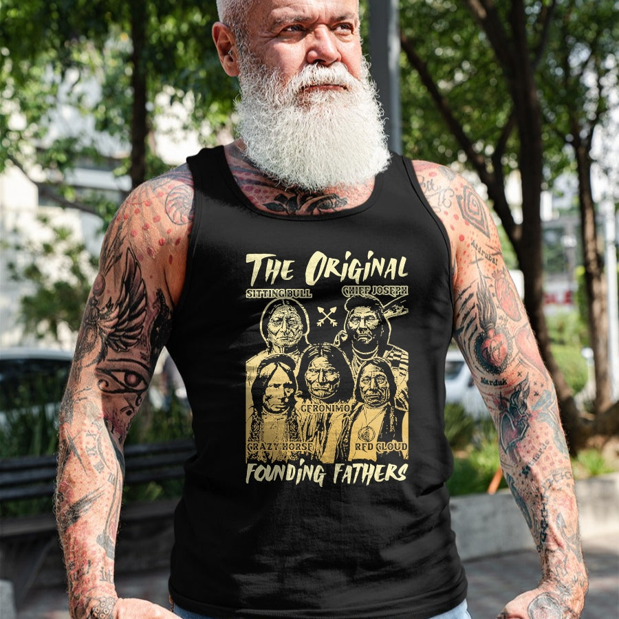 Native American T-Shirts, Vintage Native American Unisex T-Shirt/Hoodie/Sweatshirt HLT00 - The Original Founding Fathers Native American Themed