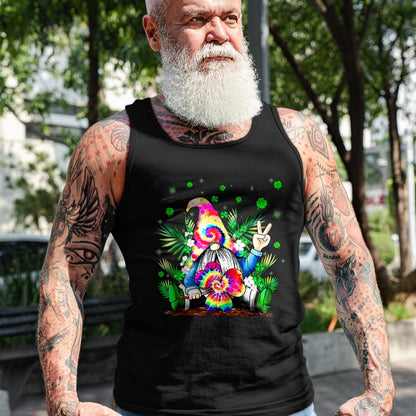 Patrick Day Shirts for Family, Funny Patrick Day shirts, st patrick's day Unisex T-Shirt/Hoodie/Sweatshirt HLT00 - Irish Gnome Tie Dye Shamrock St Patrick Day Peace Love Luck T-Shirt