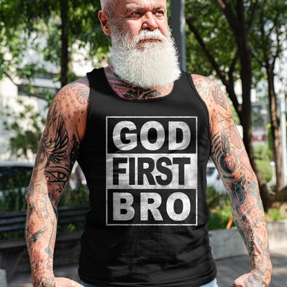 Christian Tee, Christian Faith Unisex T-Shirt/Hoodie/Sweatshirt HLT00 - GOD FIRST BRO CHRISTIAN FAITH JESUS T-Shirt