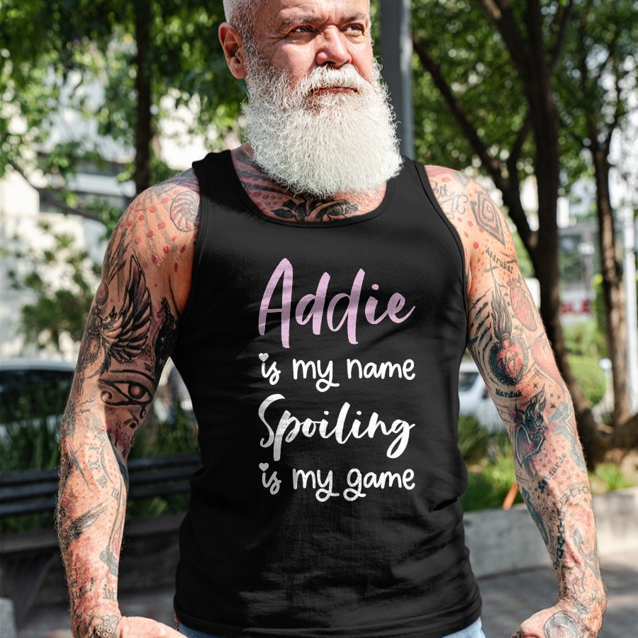 Best Wife Shirt, Wife and Husband Unisex T-Shirt/Hoodie/Sweatshirt HLT00 - Addie Name Personalized Women Spoiled Girl Cute Pink Black T-Shirt