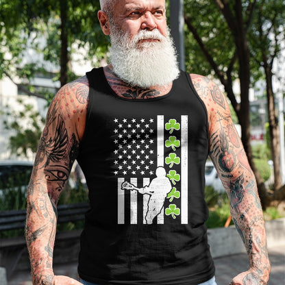 Patrick Day Shirts for Family, Funny Patrick Day shirts, st patrick's day Unisex T-Shirt/Hoodie/Sweatshirt HLT00 - US Flag Shamrock Lacrosse Vintage Lax St Patrick Day Patriot T-Shirt
