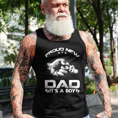 Gift for Dad Shirt, Funny Dad Unisex T-Shirt/Hoodie/Sweatshirt HLT00 – Proud New Dad It_s A Boy T-Shirt