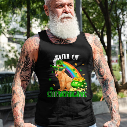 Patrick Day Shirts for Family, Funny Patrick Day shirts, st patrick's day Unisex T-Shirt/Hoodie/Sweatshirt HLT00 - Full Of Shenanigans Patrick Day Leprechaun Golden Retriever T-Shirt
