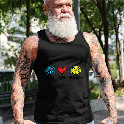 Funny Pickleball Shirt, Pickleball Lover Unisex T-Shirt/Hoodie/Sweatshirt HLT00 - Peace Love Pickleball Pickleball Shirt for Pickleball Player T-Shirt
