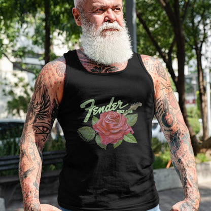 Guitar Lover Shirt, Funny Guitar UnisexT-Shirt/Hoodie/Sweatshirt HLT00 - Fender Rose Guitar Classic Vintage Style T-Shirt