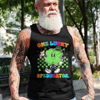 Patrick Day Shirts for Family, Funny Patrick Day shirts, st patrick's day Unisex T-Shirt/Hoodie/Sweatshirt HLT00 - Vintage One Lucky Speducator St Patrick Day School T-Shirt