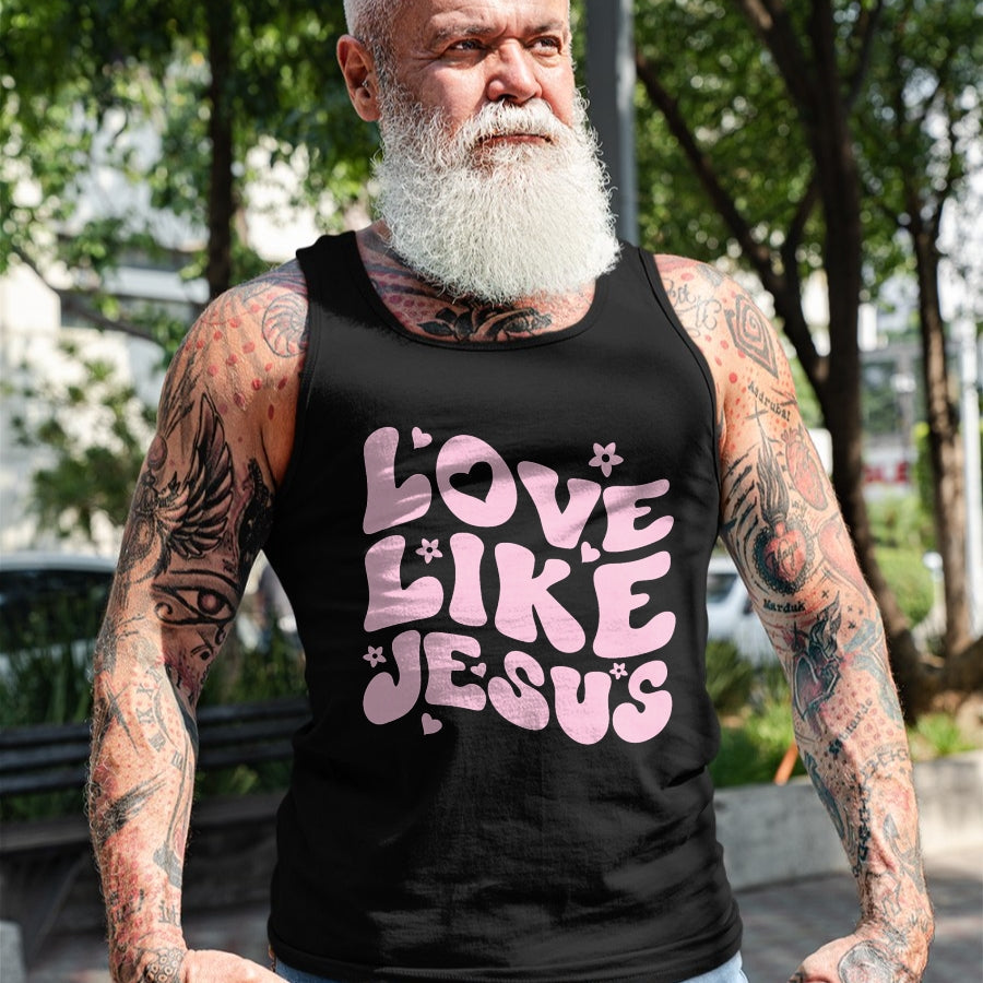 Christian Tee, Christian Faith Unisex T-Shirt/Hoodie/Sweatshirt HLT00 - Love Like Jesus Positive Catholic Preppy Retro Christian T-Shirt