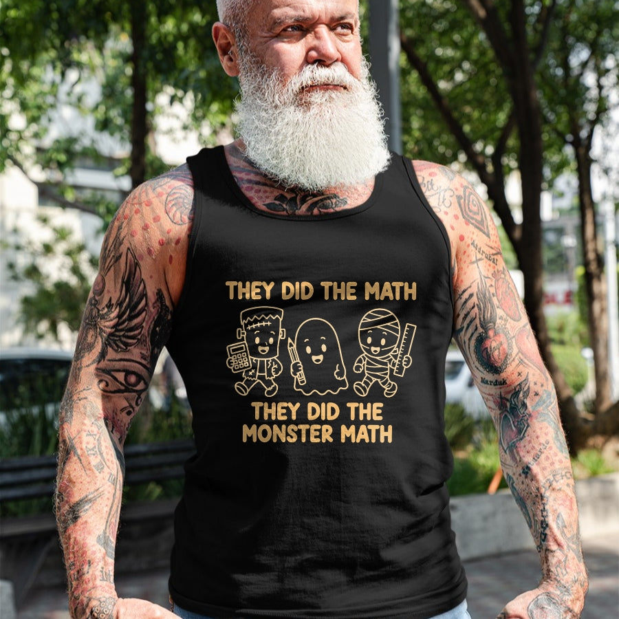 Best Teacher Shirt, Funny Teacher UnisexT-Shirt/Hoodie/Sweatshirt HLT00 - Cute Funny They Did The Monster Math Teachers Halloween T-Shirt (3)