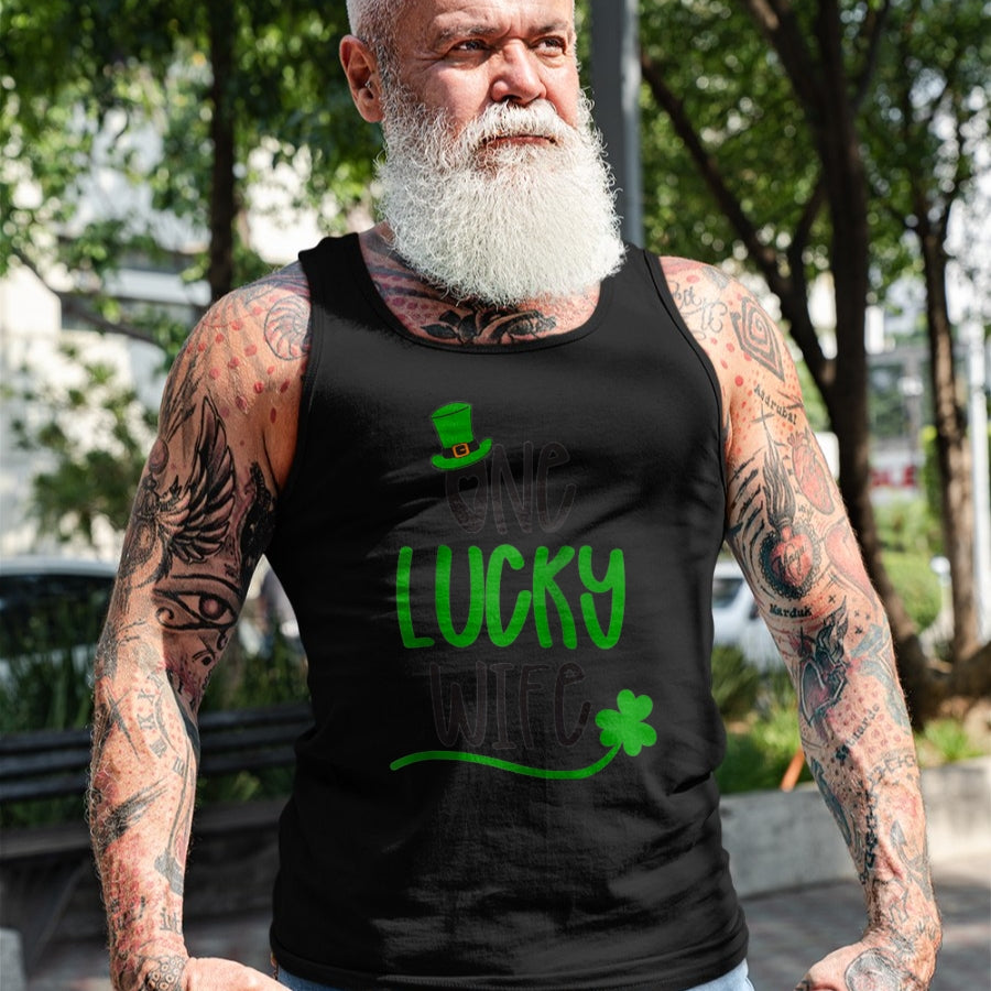 Best Wife Shirt, Wife and Husband Unisex T-Shirt/Hoodie/Sweatshirt HLT00 - Gift for wife T shirt, lucky wife   One Lucky Wife Irish St Patricks Day Womens Girls Funny Gift Rag