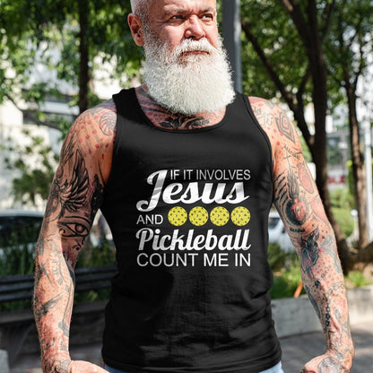 Funny Pickleball Shirt, Pickleball Lover Unisex T-Shirt/Hoodie/Sweatshirt HLT00 - Distressed Jesus Pickleball Player Worship Church Graphic T-Shirt
