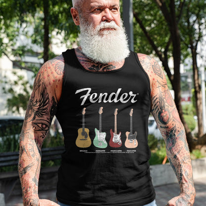Guitar Lover Shirt, Funny Guitar UnisexT-Shirt/Hoodie/Sweatshirt HLT00 - Fender Vintage Guitar Lineup Long Sleeve T-Shirt