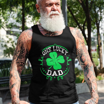 Gift for Dad Shirt, Funny Dad Unisex T-Shirt/Hoodie/Sweatshirt HLT00 – Mens One Lucky Dad Shirt Funny St Patricks Day Gift For Daddy Men T-Shirt