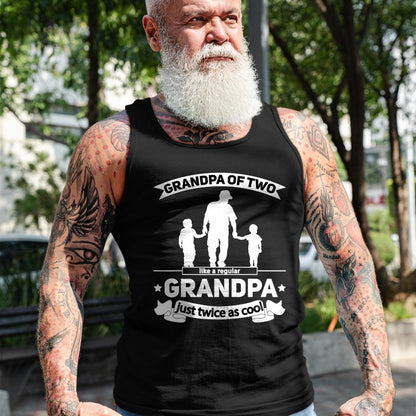 Best Grandpa Shirt, Proud Grandpa Unisex T-Shirt/Hoodie/Sweatshirt HLT00 - Grandpa of two Grandsons Grandpa Squared Grandpa of 2 Boys T-Shirt