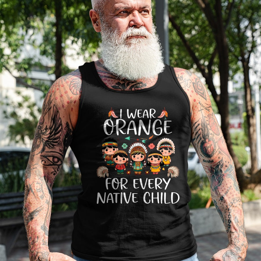 Native American T-Shirts, Vintage Native American Unisex T-Shirt/Hoodie/Sweatshirt HLT00 - Wear orange for every American native Indian children
