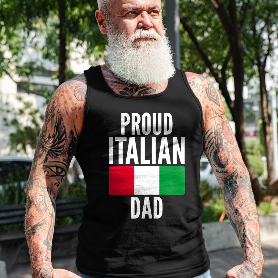 Gift for Dad Shirt, Funny Dad Unisex T-Shirt/Hoodie/Sweatshirt HLT00 – Proud Italian Dad Funny Saying for Italian Fathers T-Shirt