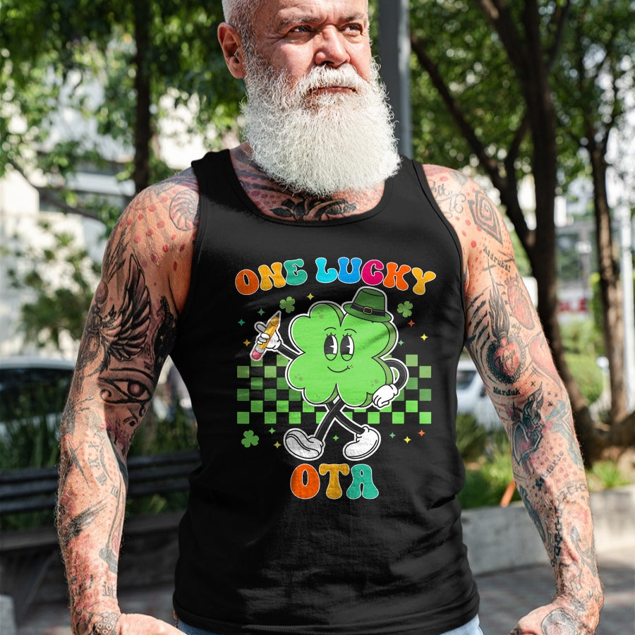 Patrick Day Shirts for Family, Funny Patrick Day shirts, st patrick's day Unisex T-Shirt/Hoodie/Sweatshirt HLT00 - Vintage One Lucky OTA St Patrick Day School Assistant T-Shirt