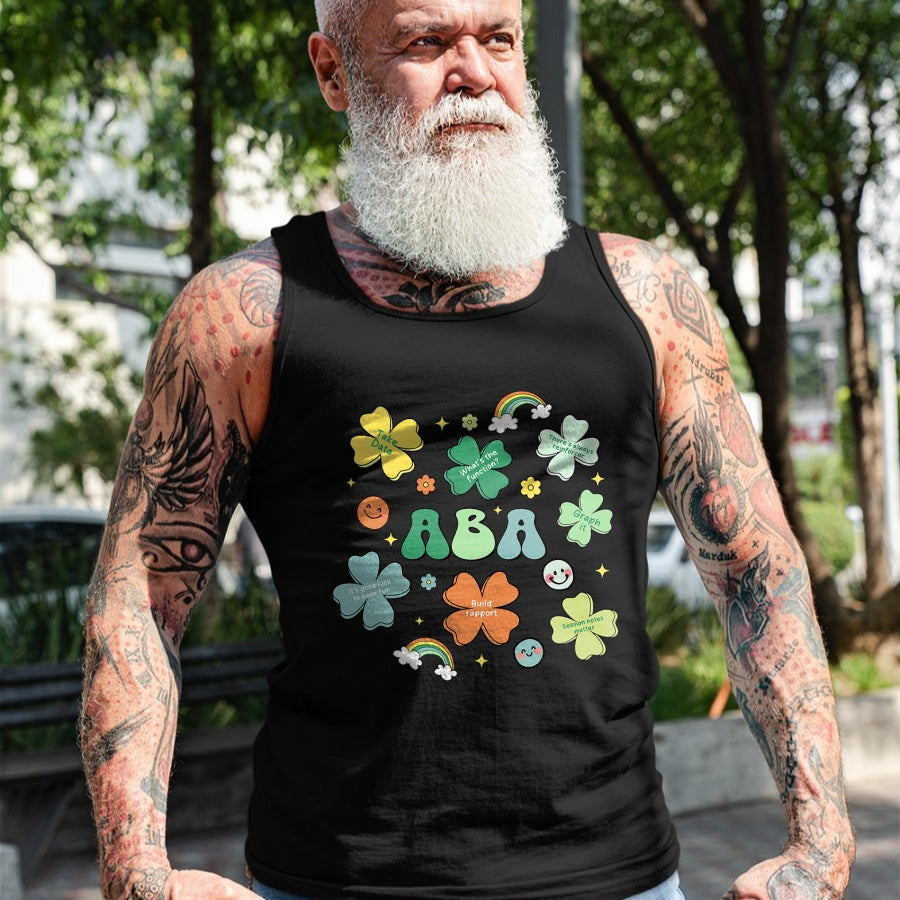 Patrick Day Shirts for Family, Funny Patrick Day shirts, st patrick's day Unisex T-Shirt/Hoodie/Sweatshirt HLT00 - ABA Therapist St Patrick Day Rainbow Lucky Behavior Shamrock T-Shirt