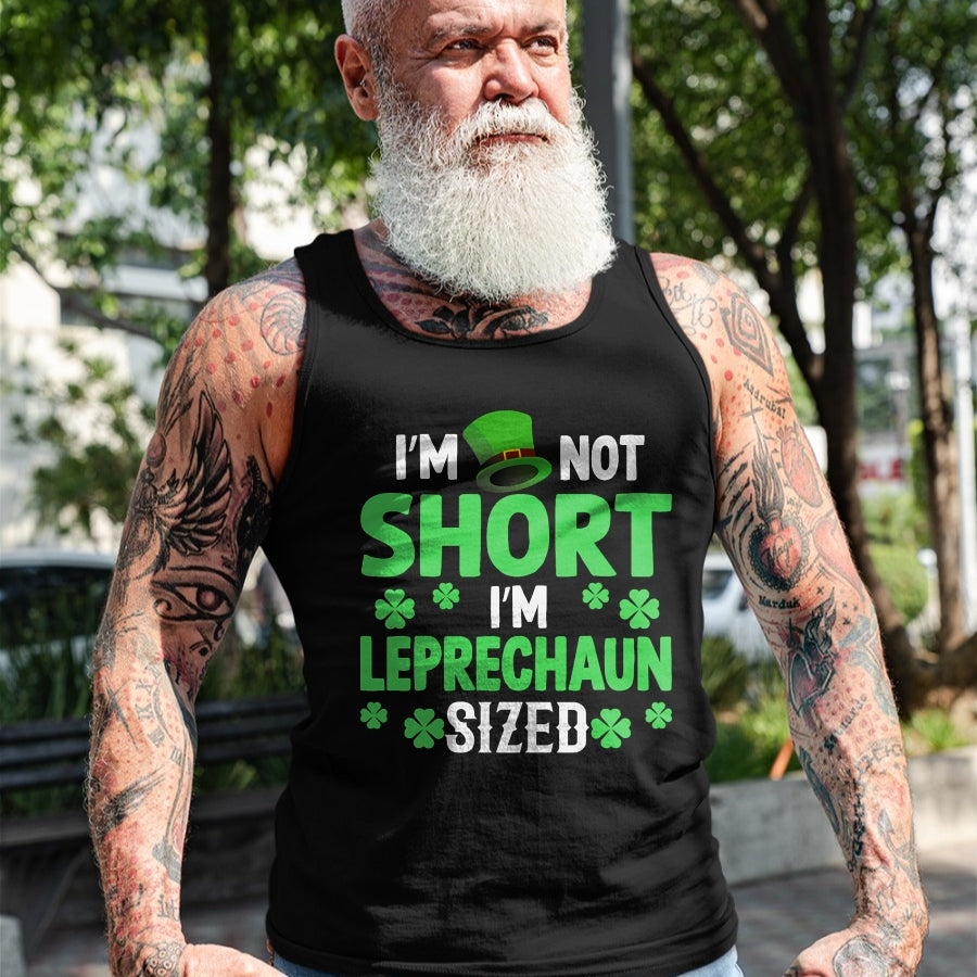 Patrick Day Shirts for Family, Funny Patrick Day shirts, st patrick's day Unisex T-Shirt/Hoodie/Sweatshirt HLT00 - I_m not short I_m leprechaun sized happy saint Patrick day T-Shirt