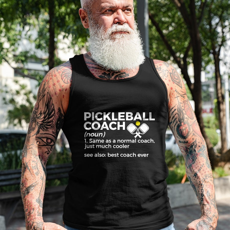 Funny Pickleball Shirt, Pickleball Lover Unisex T-Shirt/Hoodie/Sweatshirt HLT00 - Funny Pickleball Coach Definition Best Coach Ever T-Shirt