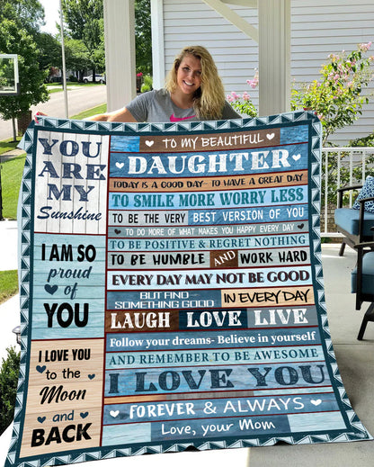 Special Gift For Your Daughter Blanket - From Mom