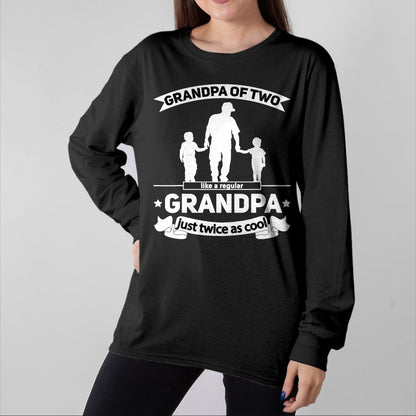 Best Grandpa Shirt, Proud Grandpa Unisex T-Shirt/Hoodie/Sweatshirt HLT00 - Grandpa of two Grandsons Grandpa Squared Grandpa of 2 Boys T-Shirt