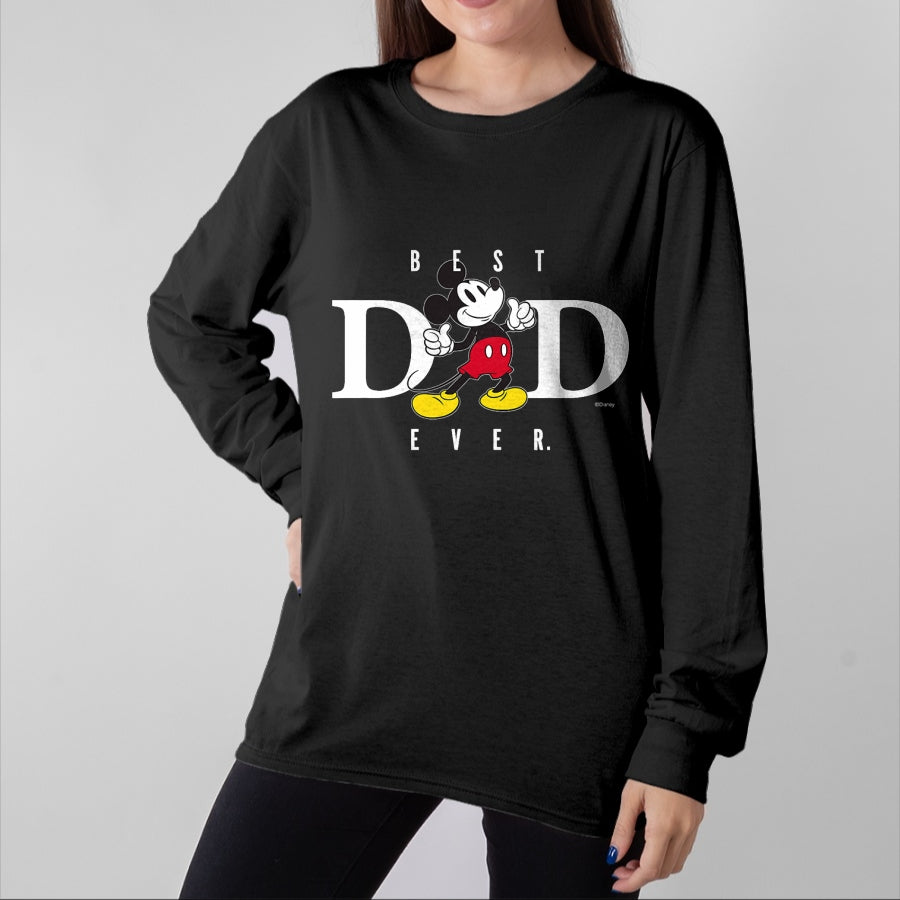 Gift for Dad Shirt, Funny Dad Unisex T-Shirt/Hoodie/Sweatshirt HLT00 – Disney Mickey Mouse Best Dad Ever Thumbs Up Father’s Day T-Shirt