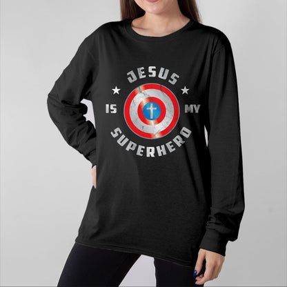 Christian Tee, Christian Faith Unisex T-Shirt/Hoodie/Sweatshirt HLT00 - Jesus is My Superhero Fun Christian Religious T-Shirt