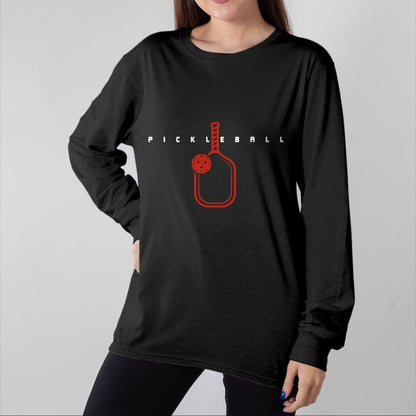 Funny Pickleball Shirt, Pickleball Lover Unisex T-Shirt/Hoodie/Sweatshirt HLT00 - Pickleball Paddle & Text Pickleball Player Word Art T-Shirt