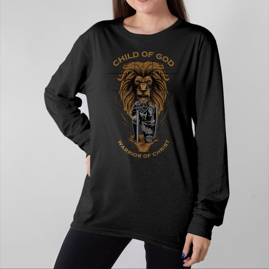 Christian Tee, Christian Faith Unisex T-Shirt/Hoodie/Sweatshirt HLT00 -  Child of God Warrior of Christ Jesus Christian Faith Graphic T-Shirt (1)