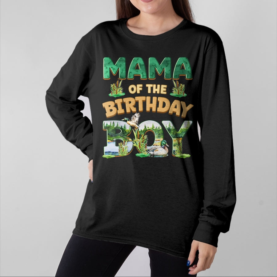 Gift for Mom Shirt, Funny Mom Unisex T-Shirt/Hoodie/Sweatshirt HLT00 - Mom Dad Mama Birthday Boy One Lucky Duck 1st First Family T-Shirt