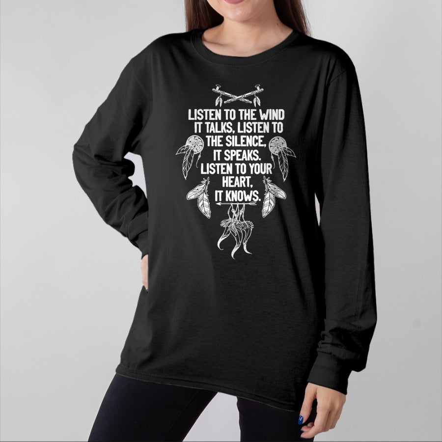 Native American T-Shirts, Vintage Native American Unisex T-Shirt/Hoodie/Sweatshirt HLT00 - Native American Dreamcatcher Poem Women