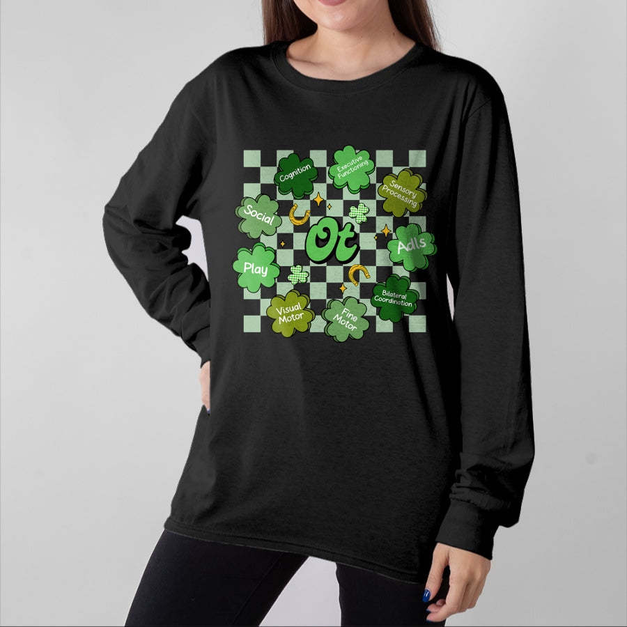 Patrick Day Shirts for Family, Funny Patrick Day shirts, st patrick's day Unisex T-Shirt/Hoodie/Sweatshirt HLT00 - Occupational Therapy OT Therapist Shamrock St Patrick Day T-Shirt