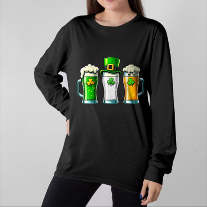 Patrick Day Shirts for Family, Funny Patrick Day shirts, st patrick's day Unisex T-Shirt/Hoodie/Sweatshirt HLT00 - St Patrick Day Irish Ireland Flag Green Beer Lover Men Women T-Shirt
