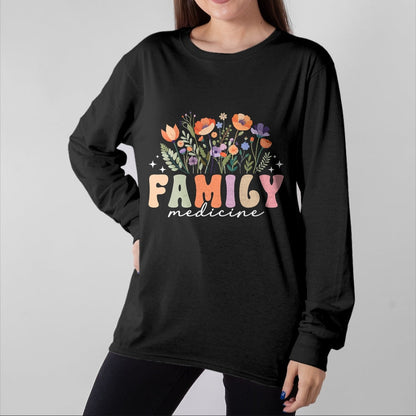 Best Doctor Shirt, Funny Doctor UnisexT-Shirt/Hoodie/Sweatshirt HLT00 - Family Medicine Flowers Family Medicine Doctor T-Shirt