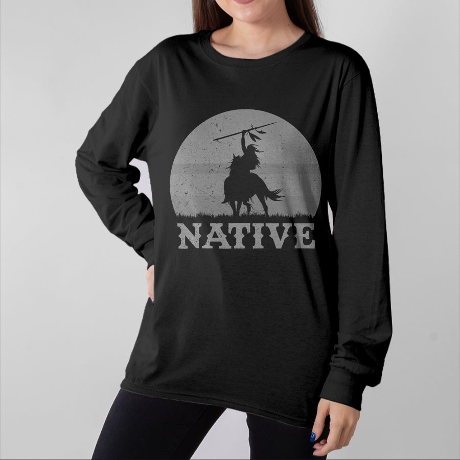 Native American T-Shirts, Vintage Native American Unisex T-Shirt/Hoodie/Sweatshirt HLT00 - Northwest Native American Knight Pride Mountain Warrior