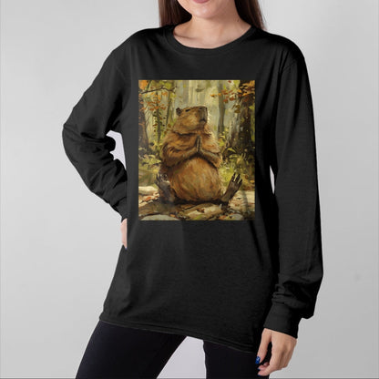 Cute Capybara Shirt, Funny Capybara Unisex T-Shirt/Hoodie/Sweatshirt HLT00 - Funny Graphic Capybara Long Sleeve T-Shirt