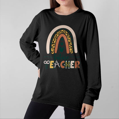 Best Teacher Shirt, Funny Teacher UnisexT-Shirt/Hoodie/Sweatshirt HLT00 - Future Teacher Boho Rainbow Leopard New Grad Student T-Shirt