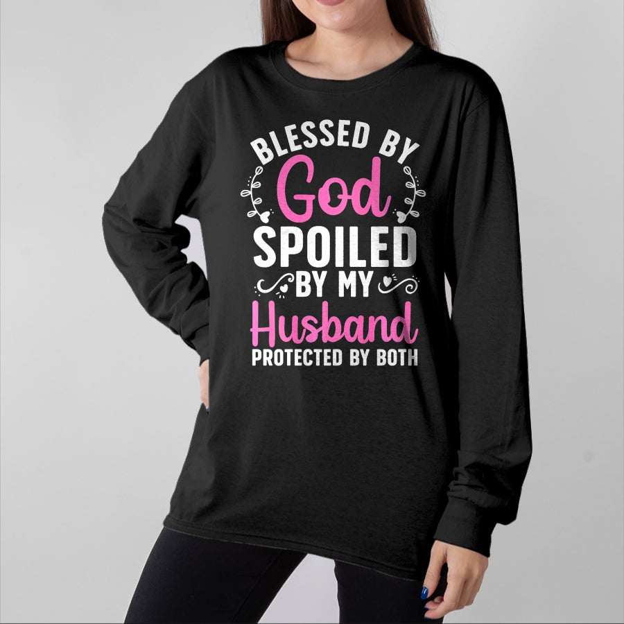 Best Wife Shirt, Wife and Husband Unisex T-Shirt/Hoodie/Sweatshirt HLT00 - Gift for wife T shirt, spoiled wife   Funny Spoiled Wife Art For Women Girls Husband Spoiled Wife Pr (5)