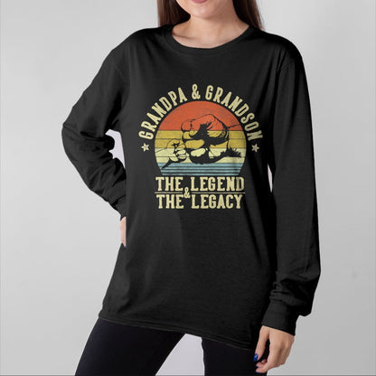 Best Grandpa Shirt, Proud Grandpa Unisex T-Shirt/Hoodie/Sweatshirt HLT00 - Grandpa and Grandson The Legend And The Legacy Gifts Grandpa T-Shirt