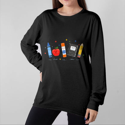 Best Teacher Shirt, Funny Teacher UnisexT-Shirt/Hoodie/Sweatshirt HLT00 - Cute School Supplies Back to School Teacher Student Doodle T-Shirt
