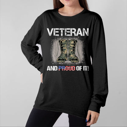 Gift for Dad Shirt, Funny Dad Unisex T-Shirt/Hoodie/Sweatshirt HLT00 – Veteran and Proud of it  Veterans & Father_s Day T-Shirt