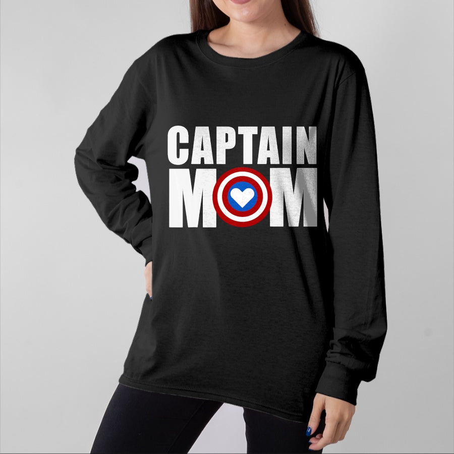 Gift for Mom Shirt, Funny Mom Unisex T-Shirt/Hoodie/Sweatshirt HLT00 - Funny Captain Mom Superhero Mother_s Day 2022 T-Shirt