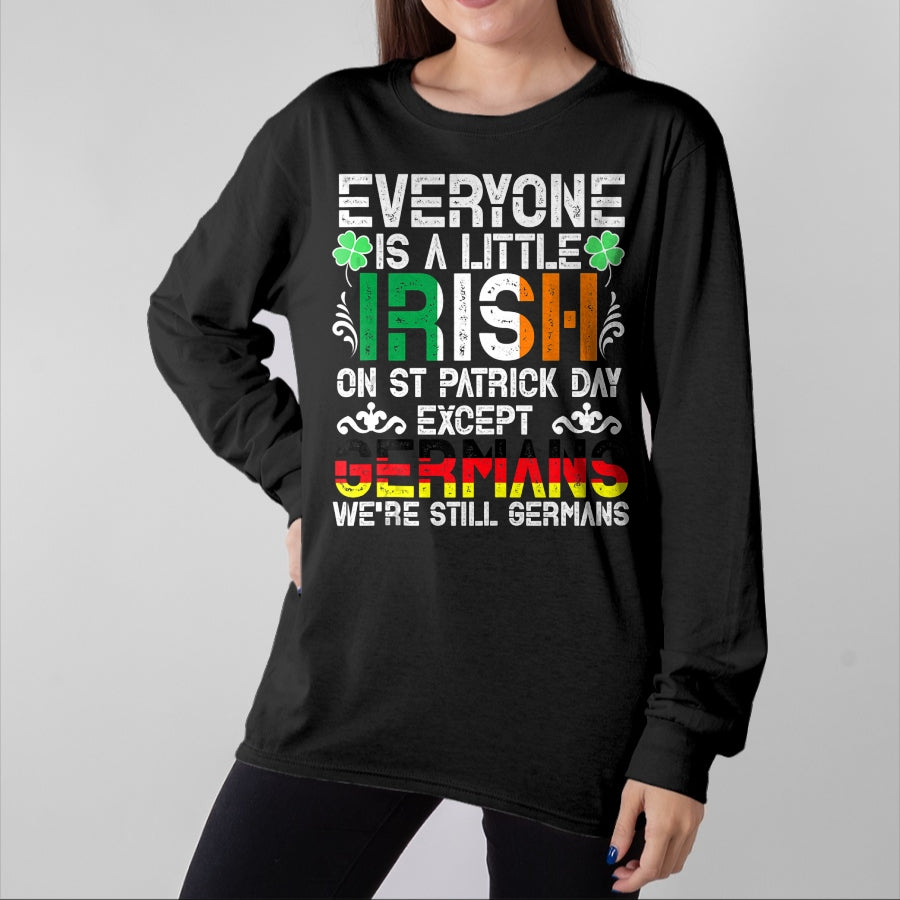 Patrick Day Shirts for Family, Funny Patrick Day shirts, st patrick's day Unisex T-Shirt/Hoodie/Sweatshirt HLT00 - Everyone Is A Little Irish On St Patrick Day Except Germans Tank Top
