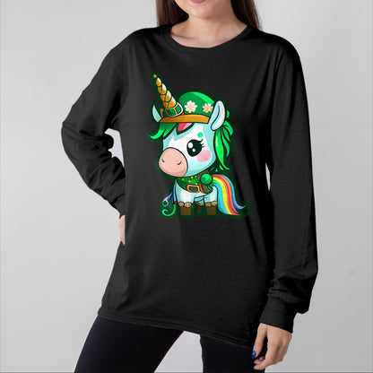 Patrick Day Shirts for Family, Funny Patrick Day shirts, st patrick's day Unisex T-Shirt/Hoodie/Sweatshirt HLT00 - Cute Unicorn Leprecorn St Patrick Day Lucky Irish Girls Kids T-Shirt