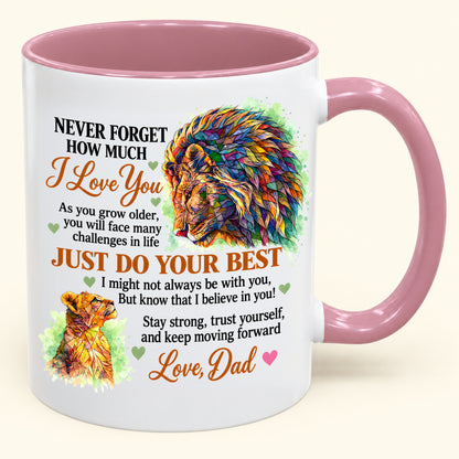Never Forget How Much I Love You – Funny Christmas 2026 – Gift Accent Coffee Mug - From Mom - MTNN00 (SKU2610-384)