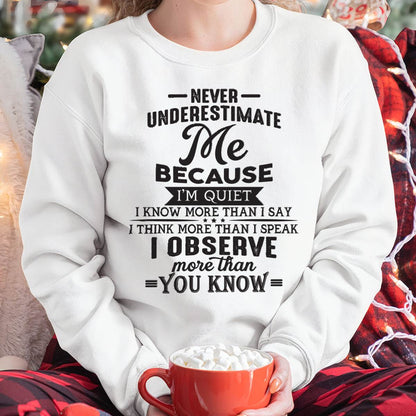 NEVER UNDERESTIMATE ME - T-SHIRT FOR WOMEN - MTNN00(SKU10-23-00)