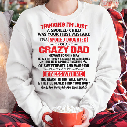 May - Spoiled Daughter of a Crazy Dad - Perfect Gift From Dad - MTNN05 (SKU12-04-05)