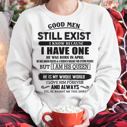 April - Good Men Still Exist - Perfect Gift For Girlfriend, Wife From Husband - HNDS04 (SKU07-166-04)