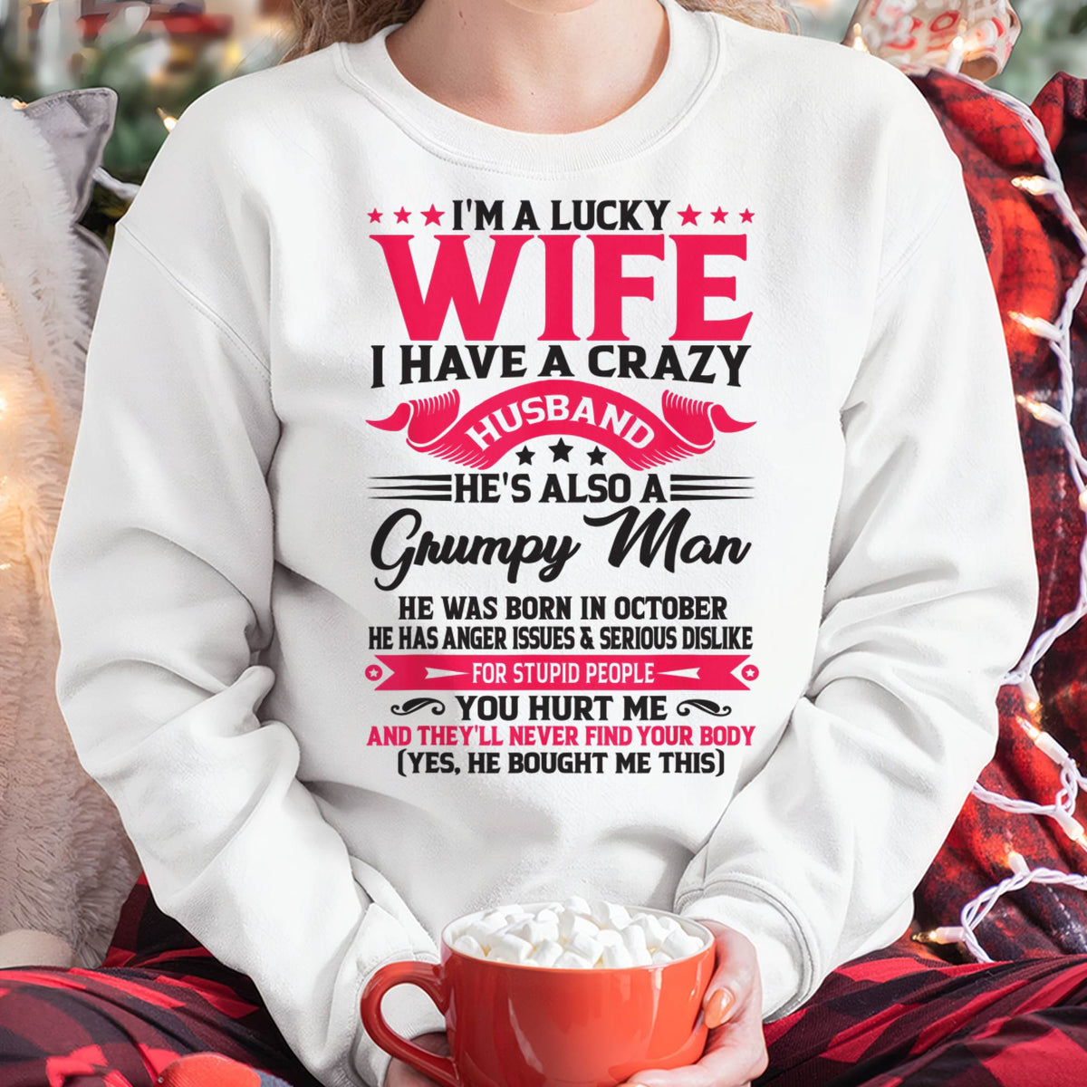 OCTOBER - TO MY WIFE - I'M A LUCKY WIFE - GIFT FROM HUSBAND - MTNN10 (SKU10-136-10)